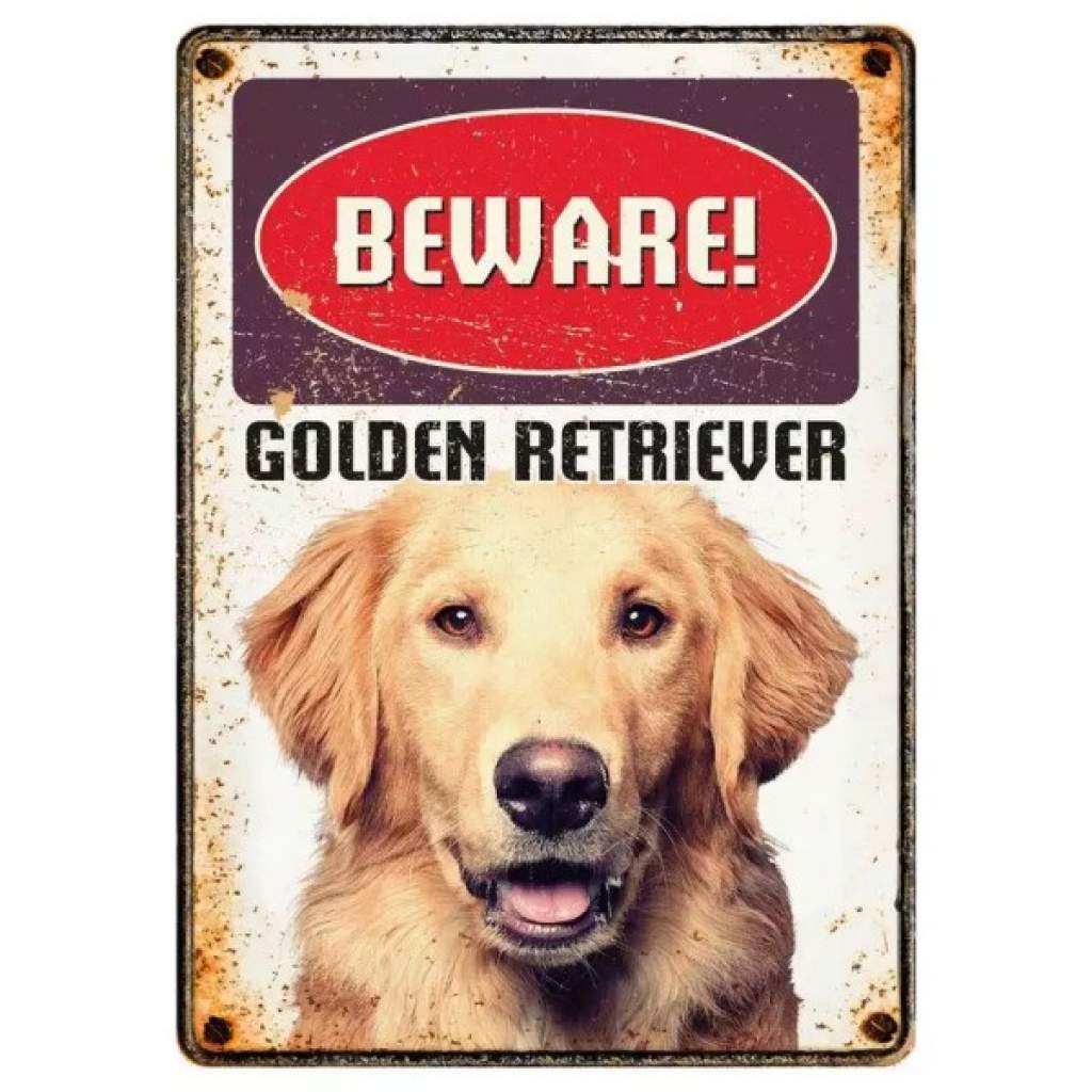Metallschild "Golden Retriever"